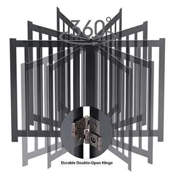 LZRS Adjustable Wooden Dog Gate for Small Pets