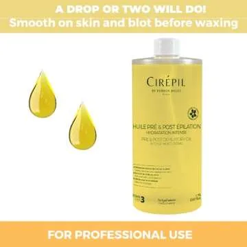 Cirepil - Pre & Post - Depilatory Oil - 1000 ml / 33.81 fl oz - Protects the Skin Before Waxing & Removes Wax Residue - Pre-Waxing & Post-Waxing