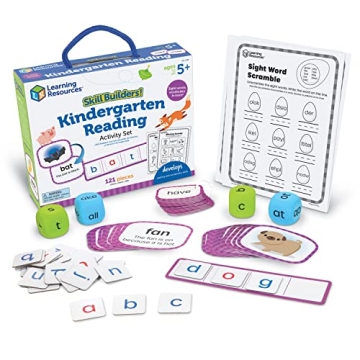 Learning Resources Skill Builders! Kindergarten Reading Activity Set -Learning Essential Materials, ...