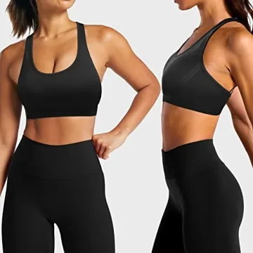 MOVINOW Sports Bras 3 Pack Ideal for Yoga and Workouts