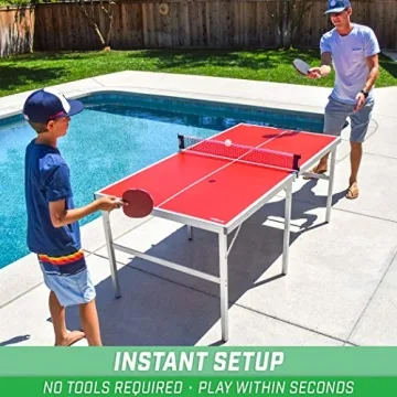 GoSports 6 ft x 3 ft Portable Table Tennis Game Set