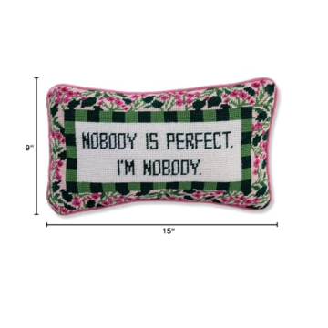 FURBISH Handmade Decorative Needlepoint Pillow 9x15