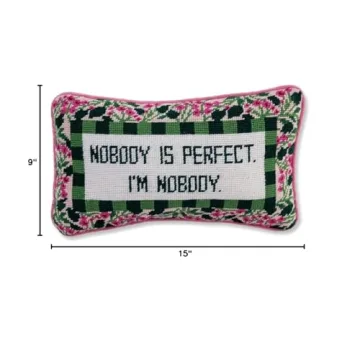 FURBISH Handmade Decorative Needlepoint Pillow 9x15