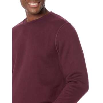 Amazon Essentials Men's Fleece Crewneck Sweatshirt - Burgundy, Small (Available in Big & Tall Sizes)