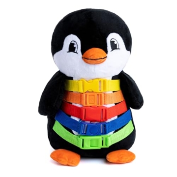 Buckle Toys Blizzard Penguin - Montessori Learning Activity & Stuffed Animal - Develop Motor Skills,...