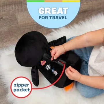 Buckle Toys Blizzard Penguin - Educational Plush Activity Toy
