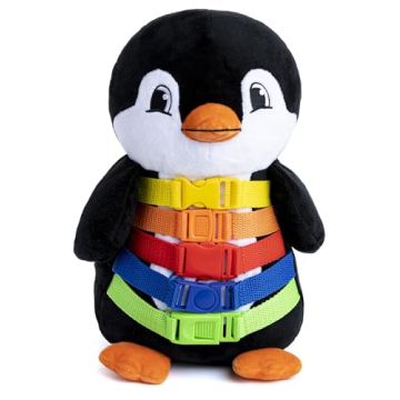 Buckle Toys Blizzard Penguin - Educational Plush Activity Toy