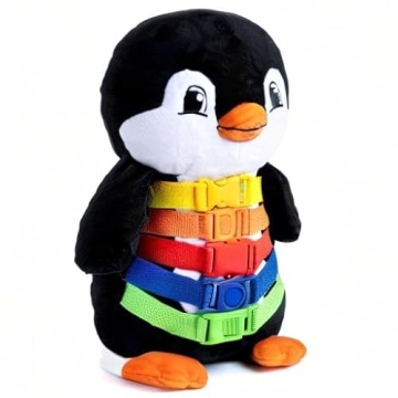 Buckle Toys Blizzard Penguin - Educational Plush Activity Toy