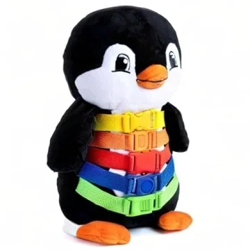 Buckle Toys Blizzard Penguin - Educational Plush Activity Toy