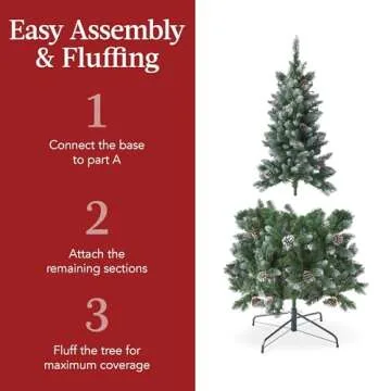 4.5ft Pre-lit Pencil Christmas Tree for Holiday Cheer