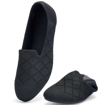 poemlady Women’s Ballet Flat Shoes - Stylish Knit walking flats for All Occasions