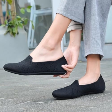 Comfortable Ballet Flats with Memory Foam Insoles
