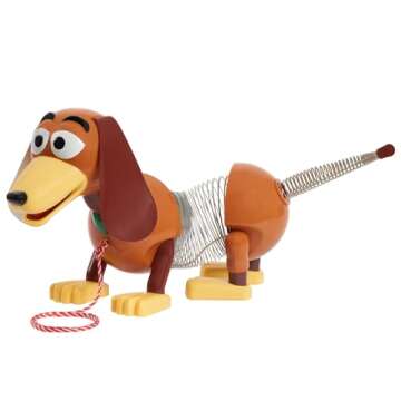 Disney•Pixar's Toy Story Slinky Dog Pull Toy, Walking Spring Toy for Boys and Girls, Kids Toys for Ages 18 Month by Just Play
