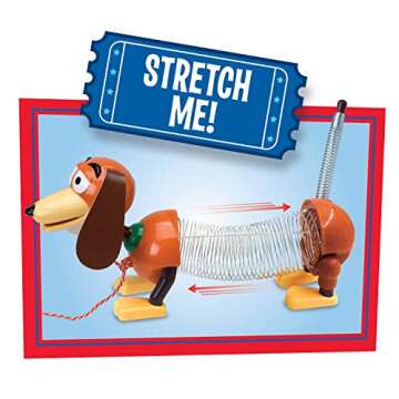 Disney•Pixar's Toy Story Slinky Dog Pull Toy, Walking Spring Toy for Boys and Girls, Kids Toys for Ages 18 Month by Just Play
