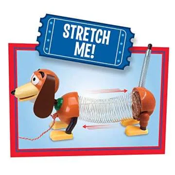Disney•Pixar's Toy Story Slinky Dog Pull Toy, Walking Spring Toy for Boys and Girls, Kids Toys for Ages 18 Month by Just Play