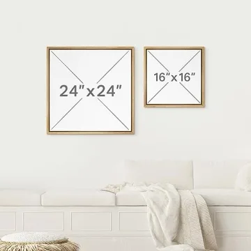 Modern Geometric Framed Canvas Art for Home Decor