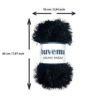 Buvemu Dazzle Eyelash Yarn with Sparkle 120 Yards