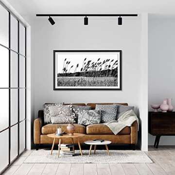 Frame My TV Deco TV Frames Alloy Prismatic - Anodized Black Bezel Compatible ONLY with Samsung The F...