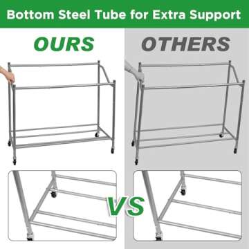 4 Bag Laundry Sorter Cart, Laundry Hamper Sorter Basket with Heavy Duty Lockable Rolling Wheels for Clothes Storage, Mix Colors