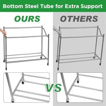 4 Bag Laundry Sorter Cart, Laundry Hamper Sorter Basket with Heavy Duty Lockable Rolling Wheels for Clothes Storage, Mix Colors