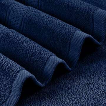 Utopia Towels 4 Pack Premium Bath Towel Set, (27 x 54 Inches) 100% Ring Spun Cotton 600GSM, Lightweight and Highly Absorbent Quick Drying Towels, Perfect for Daily Use (Navy)