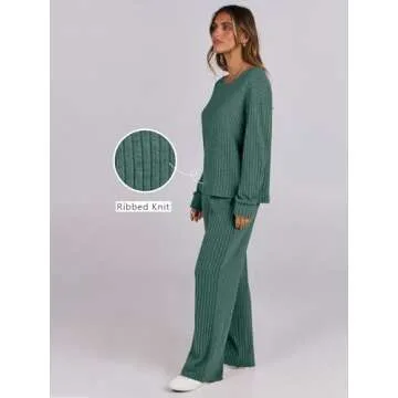 Stylish ANRABESS Women Lounge Pajamas Set for Fall Comfort
