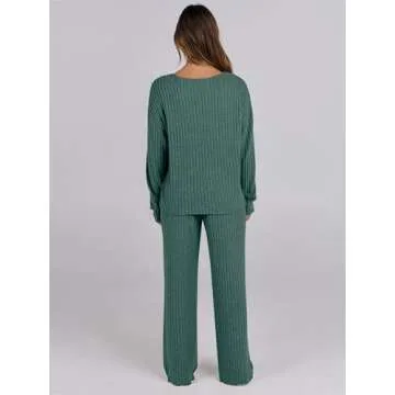 Stylish ANRABESS Women Lounge Pajamas Set for Fall Comfort
