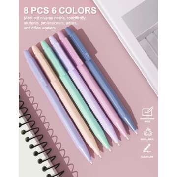 20PACK Mechanical Pencil, 8Pcs 0.5 0.7mm Mechanical Pencils Set With Eraser and 480 Pcs Refills, Cute Colored Preppy School Supplies Gift for Girls Writing - Come With Custom Case
