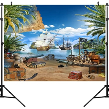 Vibrant Pirate Backdrop for Kids Birthday Parties
