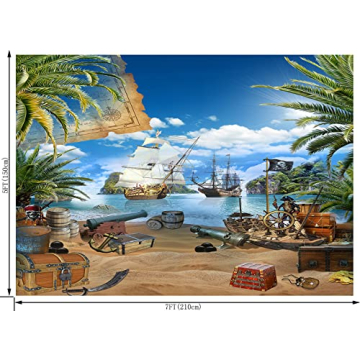 Vibrant Pirate Backdrop for Kids Birthday Parties