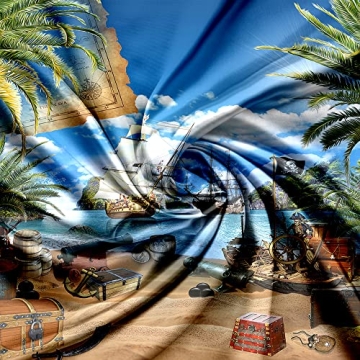 Vibrant Pirate Backdrop for Kids Birthday Parties