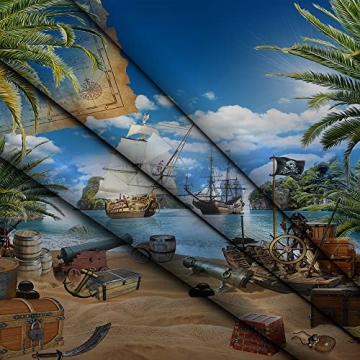 Vibrant Pirate Backdrop for Kids Birthday Parties