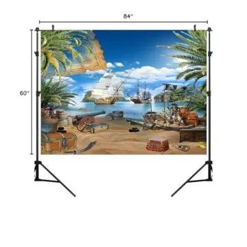 Vibrant Pirate Backdrop for Kids Birthday Parties