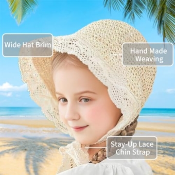 Hvididan Baby Straw Hat for Summer Beach Adventures