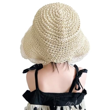 Hvididan Baby Straw Hat for Summer Beach Adventures