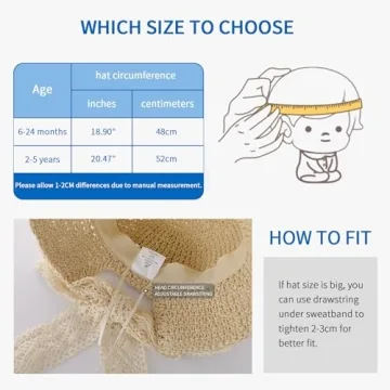 Hvididan Baby Straw Hat for Summer Beach Adventures