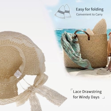 Hvididan Baby Straw Hat for Summer Beach Adventures