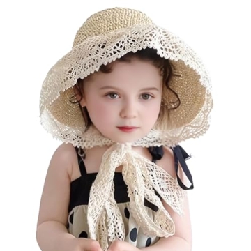 Hvididan Baby Straw Hat for Summer Beach Adventures
