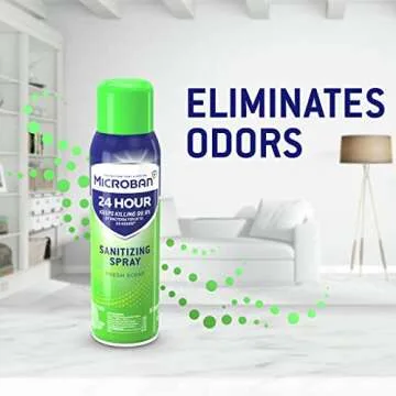 MICROBAN Disinfectant Spray, 24 Hour Sanitizing and Antibacterial Spray, Sanitizing Spray, Fresh Scent, 2 Count (15oz Each)
