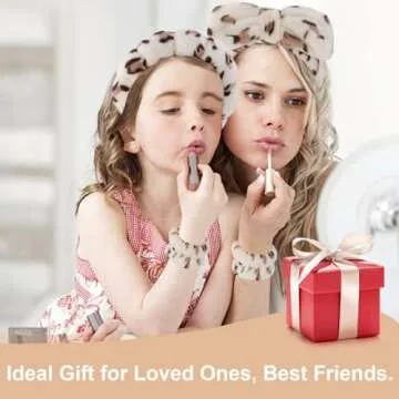 Canitor Spa Headband Wrist Bands Set with Hair Clips Skincare Headband for Washing Face Non Slip Puffy Terry Cloth Makeup Headband Cute Women Teen Girls Gifts Trendy Stuff Hair Accessories