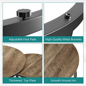 Stylish Smuxee Nesting Coffee Table Set for Living Room