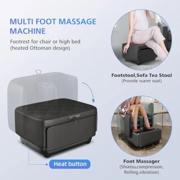 Shiatsu Foot Massager with Heat - COMFIER 2 in 1