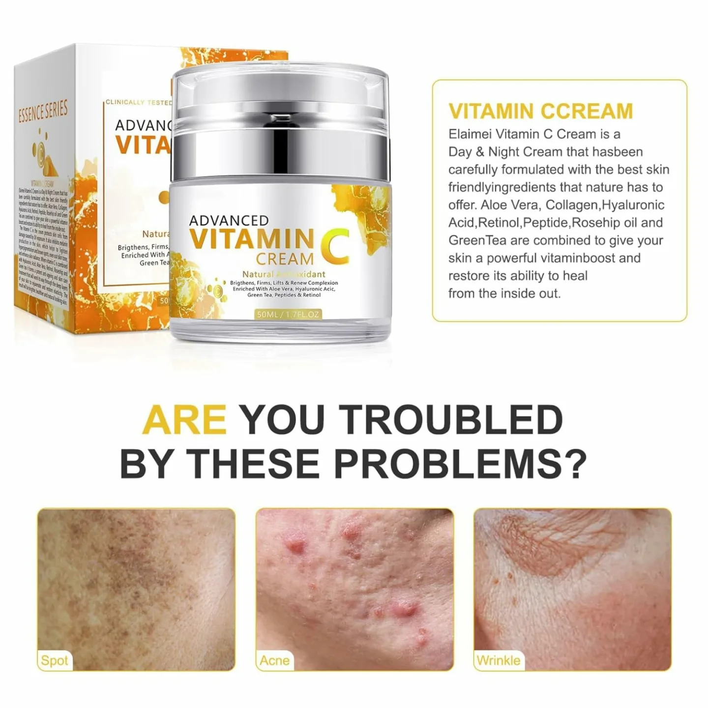 Vitamin C Face Cream - Anti Aging Moisturizer