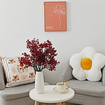 Mandy's 6pcs Burgundy Silk Baby's Breath Flowers for Decor