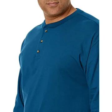 Hanes Men's Beefy Long Sleeve Henley Shirt