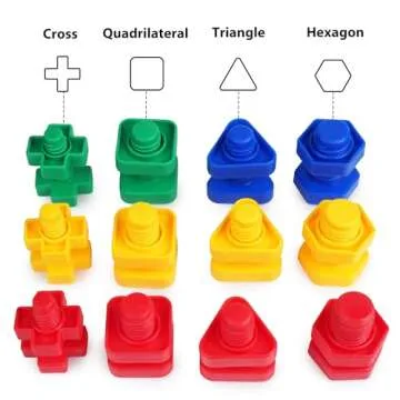 LotFancy 24pcs Nuts and Bolts for Kids - Fine Motor Skills