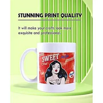 KOALA Matte Waterslide Decal Paper for INKJET & LASER Printers, No Need Spray Coating, White 8.5x11 Inch Water Slide Paper for DIY Tumbler, Mug, Nail Crafts, 5 Sheets