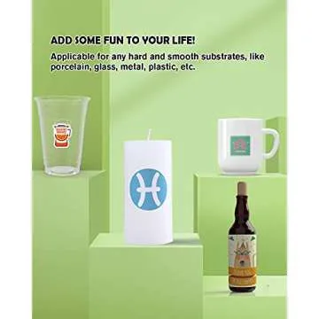 KOALA Matte Waterslide Decal Paper for INKJET & LASER Printers, No Need Spray Coating, White 8.5x11 Inch Water Slide Paper for DIY Tumbler, Mug, Nail Crafts, 5 Sheets