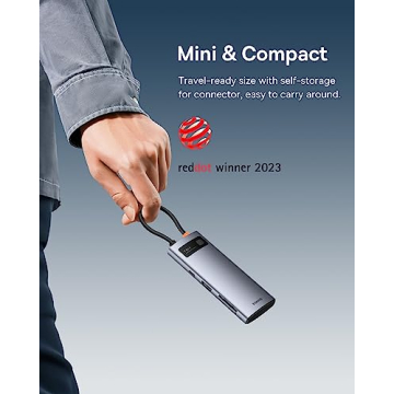 Baseus USB C 7-in-1 Hub, 4K HDMI Adapter for All Devices