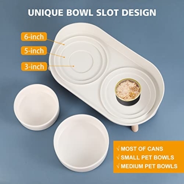 Ceramic Elevated Pet Bowls Set Non-Slip Splash-Proof